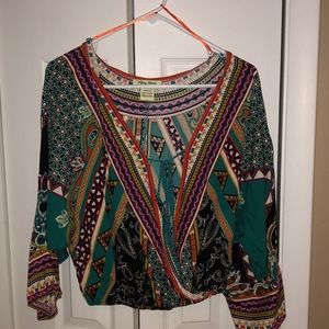 Cute, Open Front Long Sleeve Blouse